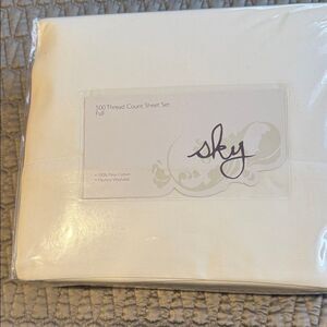 Sky 500 Thread Count Full Prima Cotton Sheet Set in White